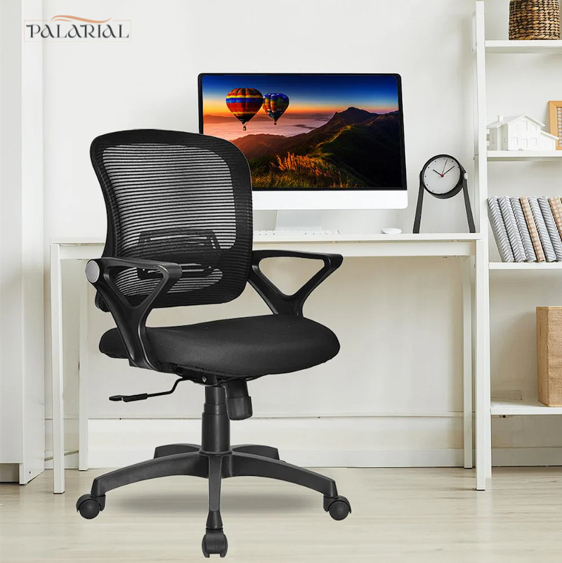 Palarial Cherry Mesh Pro Office Chair | Breathable Mesh Back | PU Moulded Cushion Seat Mesh Office Arm Chair  (Black, DIY)