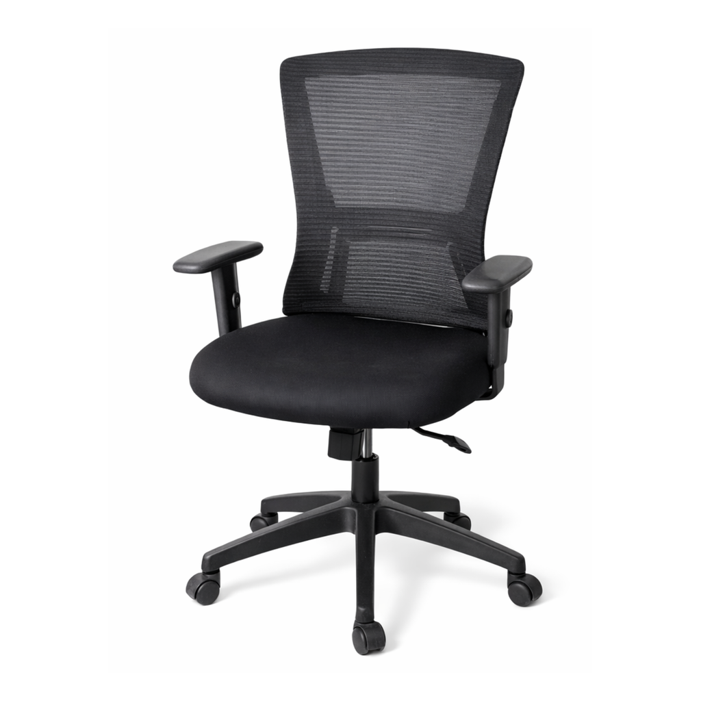 Palarial ErgoMesh Pro Mid and Breathable Back, Cushioned Seat & Adjustable Height Mesh Office Adjustable Arm Chair  (Black, DIY(Do-It-Yourself))