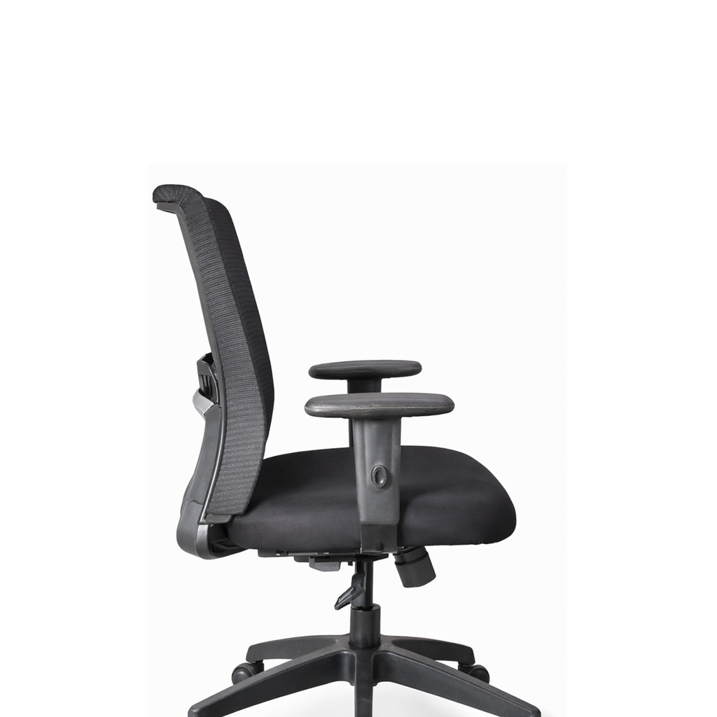 Palarial ErgoMesh Pro Mid and Breathable Back, Cushioned Seat & Adjustable Height Mesh Office Adjustable Arm Chair  (Black, DIY(Do-It-Yourself))