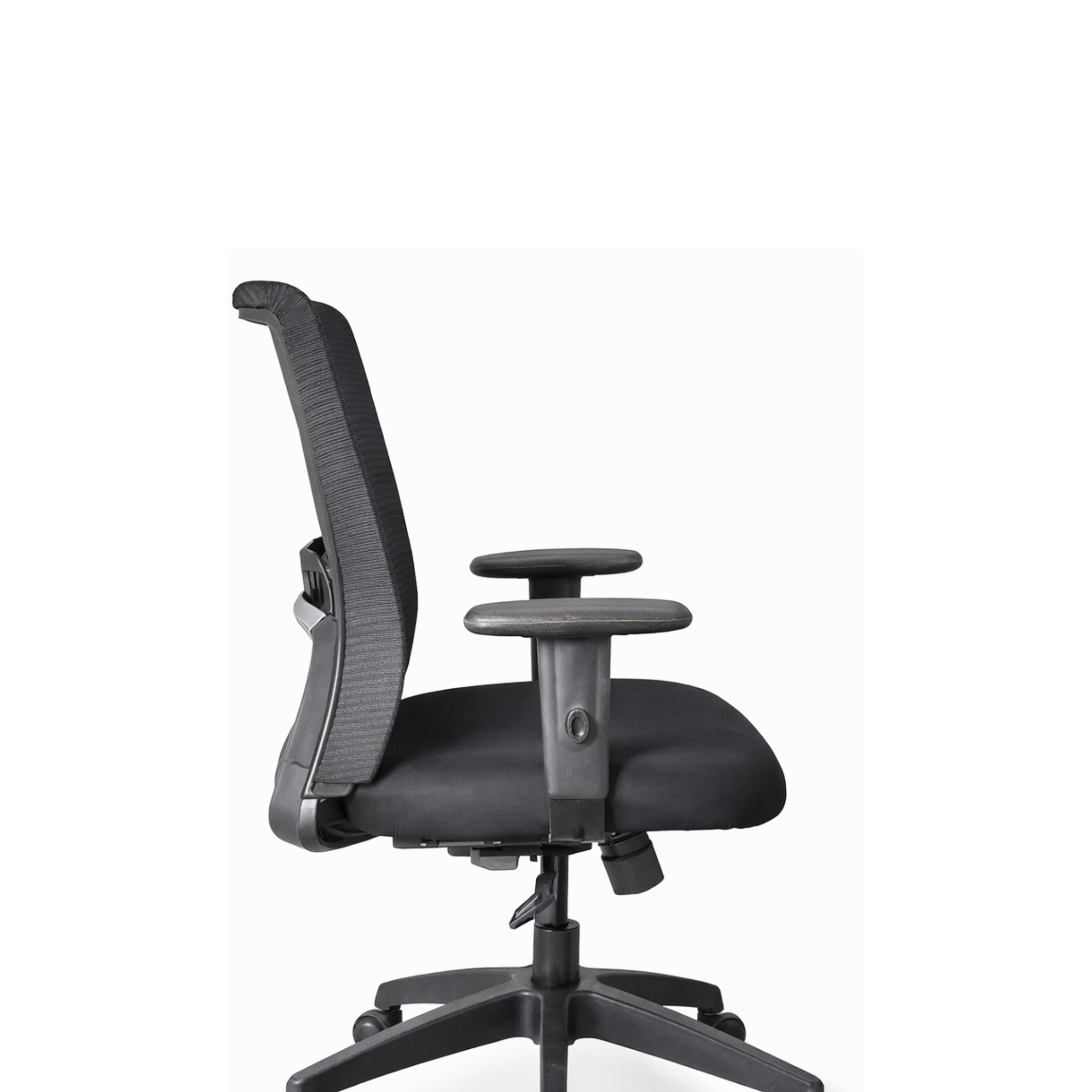 Palarial ErgoMesh Pro Mid and Breathable Back, Cushioned Seat & Adjustable Height Mesh Office Adjustable Arm Chair  (Black, DIY(Do-It-Yourself))