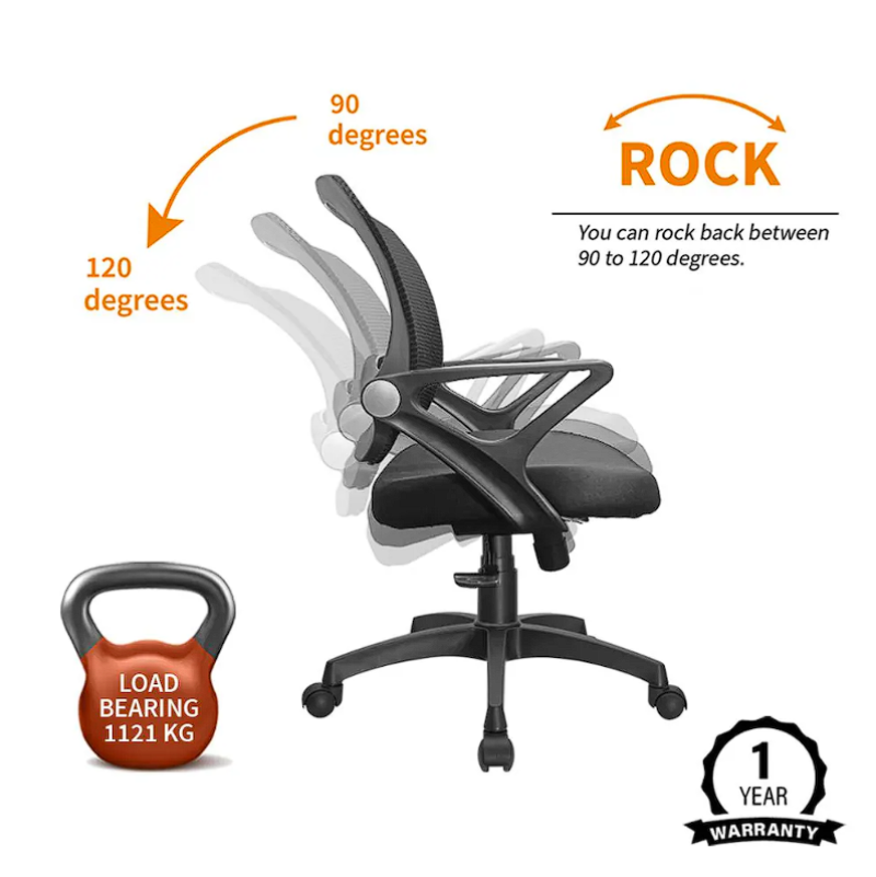 Palarial Cherry Mesh Pro Office Chair | Breathable Mesh Back | PU Moulded Cushion Seat Mesh Office Arm Chair  (Black, DIY)