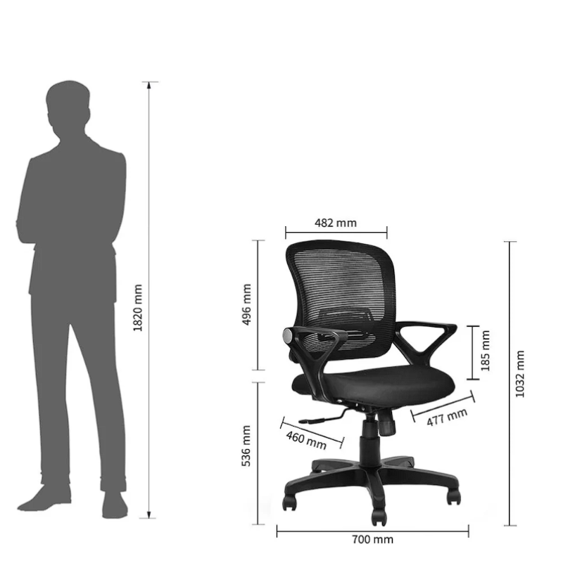 Palarial Cherry Mesh Pro Office Chair | Breathable Mesh Back | PU Moulded Cushion Seat Mesh Office Arm Chair  (Black, DIY)