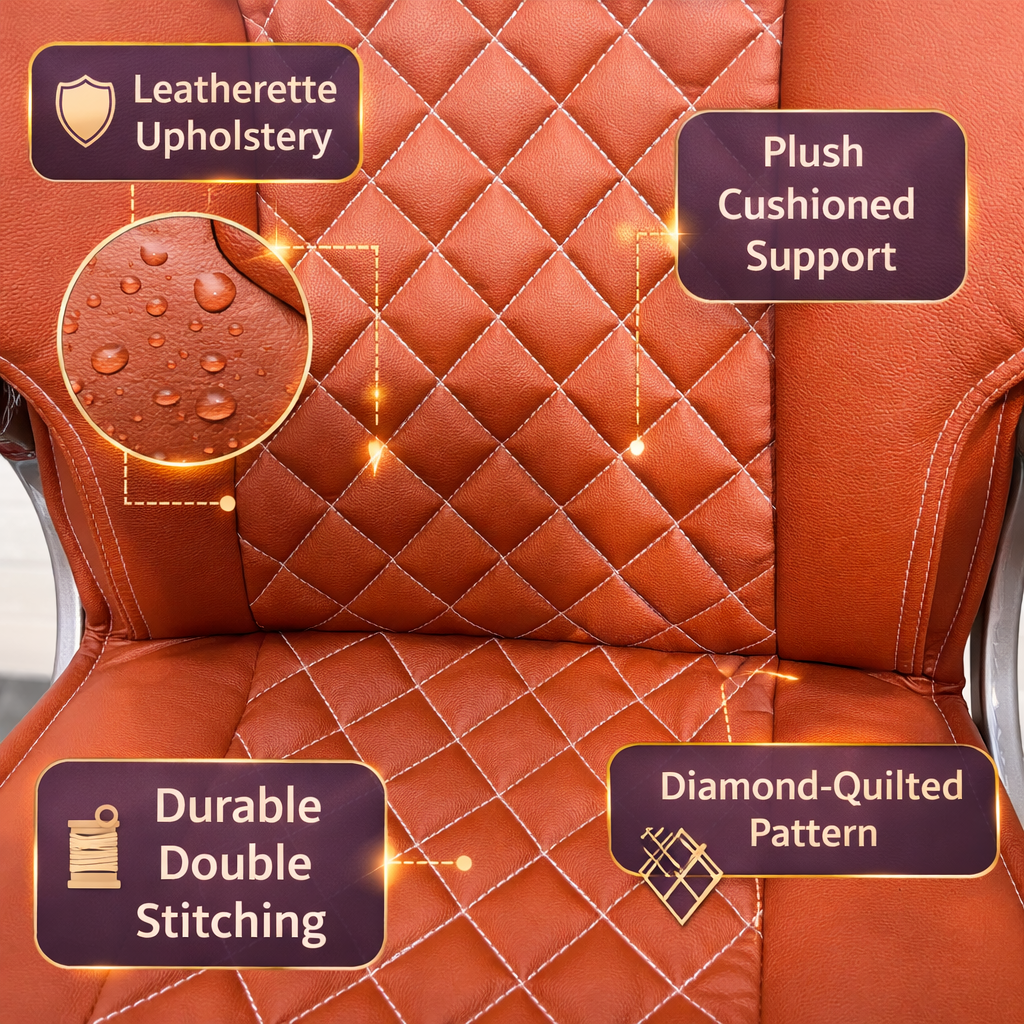 Palarial Regal Pro Executive High-Back Office Chair Leatherette Office Executive Chair (Tan, Optional Installation Available)